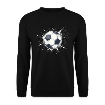 Urban Football Style - Classic Ball - Unisex Sweatshirt - black - Front - Alina (178cm) & Michal (187cm)