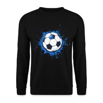 Blue Splash Football - Cool Club Logo - Unisex Sweatshirt - black - Front - Alina (178cm) & Michal (187cm)