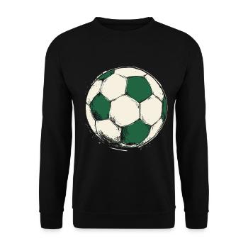 Green football for teams and clubs - Unisex Sweatshirt - black - Front - Alina (178cm) & Michal (187cm)