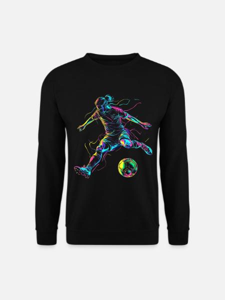 Colour explosion footballer - dynamic design - Unisex Sweatshirt - black