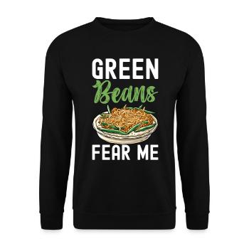 Casserole de haricots verts - Sweat-shirt Unisexe - noir - Devant - Alina (178cm) & Michal (187cm)