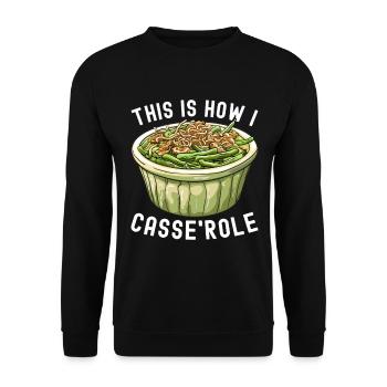 Casserole de haricots verts - Sweat-shirt Unisexe - noir - Devant - Alina (178cm) & Michal (187cm)
