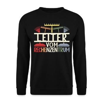 Chef du Centre Informatique Hobby Gardener Gift - Sweat-shirt Unisexe - noir - Devant - Alina (178cm) & Michal (187cm)