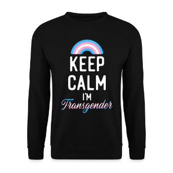 Transgender Trans LGBT Pride - Unisex Sweatshirt - black - Front - Alina (178cm) & Michal (187cm)