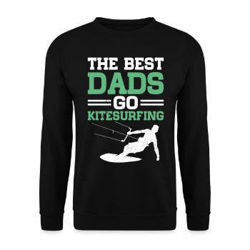 Kitesurfer - The best dads go Kitesurfing - Unisex Pullover - Schwarz - Vorne - Alina (178cm) & Michal (187cm)