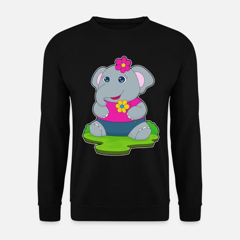 Fleurs d’éléphant - Sweat-shirt Unisexe - noir