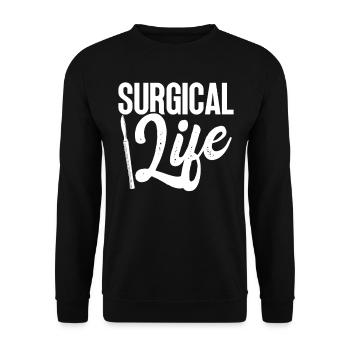 Surgical Technician Surgical Technologist - Unisex Sweatshirt - black - Front - Alina (178cm) & Michal (187cm)