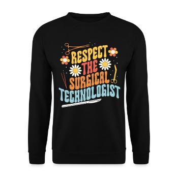 Chirurgischer Techniker Chirurgischer Technologe - Unisex Pullover - Schwarz - Vorne - Alina (178cm) & Michal (187cm)