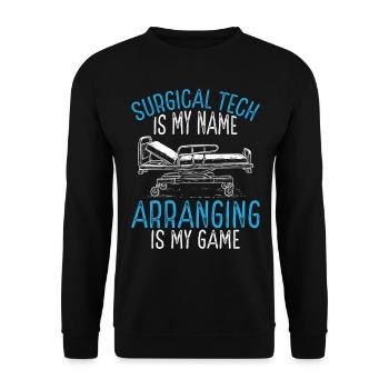 Chirurgischer Techniker Chirurgischer Technologe - Unisex Pullover - Schwarz - Vorne - Alina (178cm) & Michal (187cm)