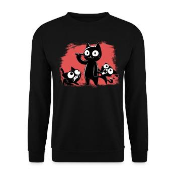 Not for the faint of heart & crazy freaks - Unisex Sweatshirt - black - Front - Alina (178cm) & Michal (187cm)