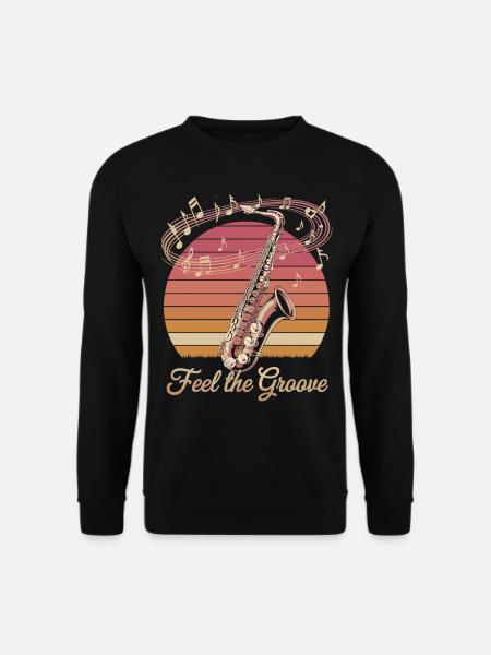 Jazz vibes avec saxophone rétro - Sweat-shirt Unisexe - noir
