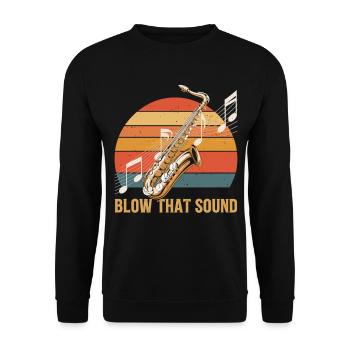 Saxophone Soundpower - Sweat-shirt Unisexe - noir - Devant - Alina (178cm) & Michal (187cm)