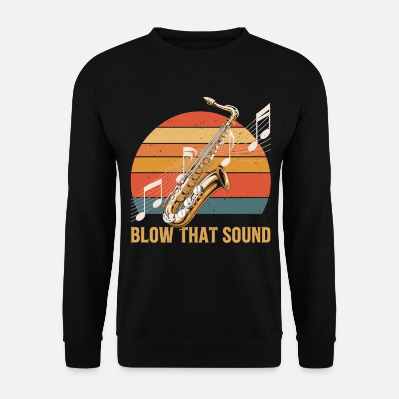 Saxophon Soundpower - Unisex Pullover - Schwarz