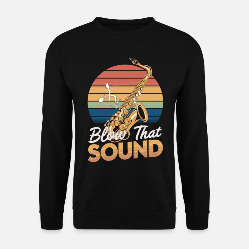 Saxofon Groove - Unisex Pullover - Schwarz