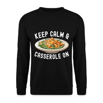 Casserole de haricots verts - Sweat-shirt Unisexe - noir - Devant - Alina (178cm) & Michal (187cm)