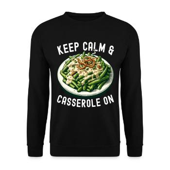 Casserole de haricots verts - Sweat-shirt Unisexe - noir - Devant - Alina (178cm) & Michal (187cm)