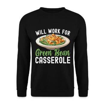 Casserole de haricots verts - Sweat-shirt Unisexe - noir - Devant - Alina (178cm) & Michal (187cm)