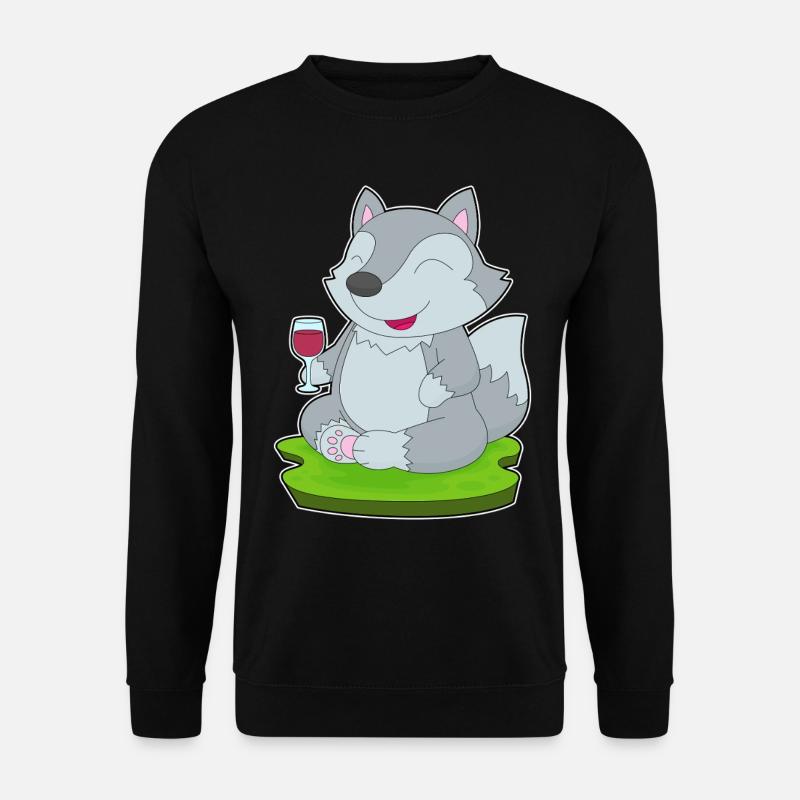 Wolf Red Wine - Unisex Sweatshirt - black