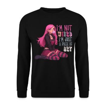 Juste Œuvre D’art Anime Fille Goth Yami Kawaii - Sweat-shirt Unisexe - noir - Devant - Alina (178cm) & Michal (187cm)