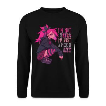 Juste Œuvre D’art Yami Kawaii Anime Fille Goth - Sweat-shirt Unisexe - noir - Devant - Alina (178cm) & Michal (187cm)