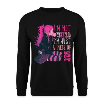 Juste Pièce D’art Kawaii Anime Fille Goth Cadeau - Sweat-shirt Unisexe - noir - Devant - Alina (178cm) & Michal (187cm)