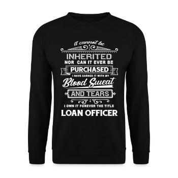 Loan Officer Forever The Title - Unisex Sweatshirt - black - Front - Alina (178cm) & Michal (187cm)