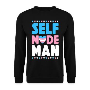 Fierté LGBT transgenre - Sweat-shirt Unisexe - noir - Devant - Alina (178cm) & Michal (187cm)