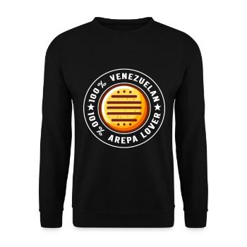 Venezolanische Arepas - Unisex Pullover - Schwarz - Vorne - Alina (178cm) & Michal (187cm)