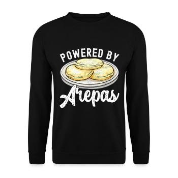 Venezolanische Arepas - Unisex Pullover - Schwarz - Vorne - Alina (178cm) & Michal (187cm)