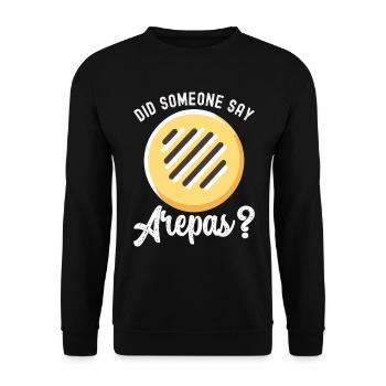 Arepas vénézuélienne - Sweat-shirt Unisexe - noir - Devant - Alina (178cm) & Michal (187cm)
