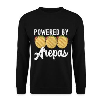 Venezolanische Arepas - Unisex Pullover - Schwarz - Vorne - Alina (178cm) & Michal (187cm)