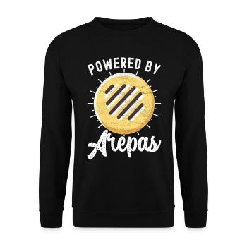Venezolanische Arepas - Unisex Pullover - Schwarz - Vorne - Alina (178cm) & Michal (187cm)