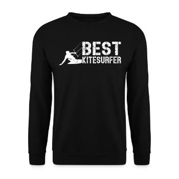 Kitesurfing Kiteboarding - Best Kitesurfer - Unisex Pullover - Schwarz - Vorne - Alina (178cm) & Michal (187cm)