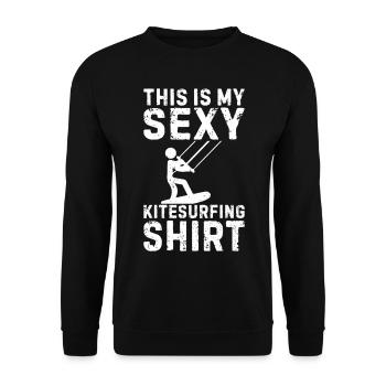 Voici mon t-shirt sexy de Kitesurf Kitesurf - Sweat-shirt Unisexe - noir - Devant - Alina (178cm) & Michal (187cm)