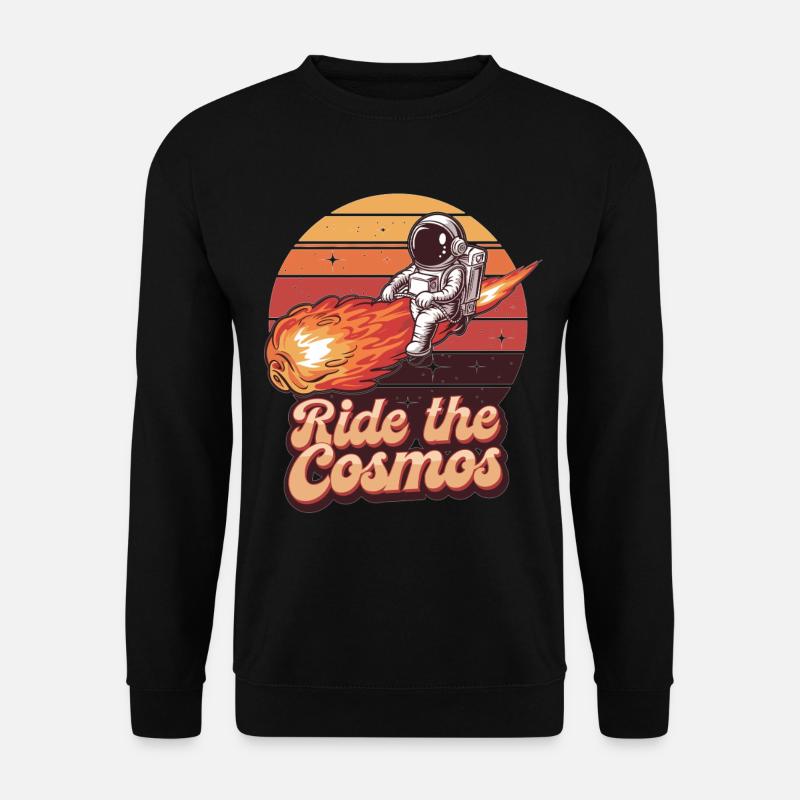 Astronaut on meteor - Unisex Sweatshirt - black
