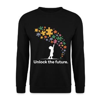 Pièce du puzzle pour l’avenir - Sweat-shirt Unisexe - noir - Devant - Alina (178cm) & Michal (187cm)