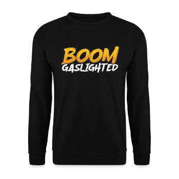 Gaslighting Gaslighter - Unisex Pullover - Schwarz - Vorne - Alina (178cm) & Michal (187cm)