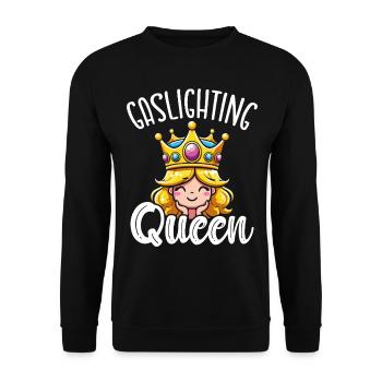 Gaslighting Gaslighter - Unisex Sweatshirt - black - Front - Alina (178cm) & Michal (187cm)