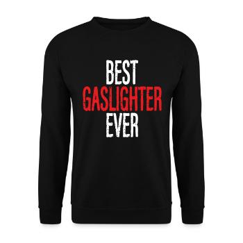 Gaslighting Gaslighter - Unisex Pullover - Schwarz - Vorne - Alina (178cm) & Michal (187cm)