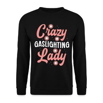 Gaslighting Gaslighter - Unisex Pullover - Schwarz - Vorne - Alina (178cm) & Michal (187cm)