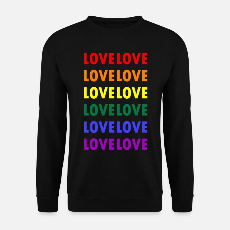 Love Rainbow Pride LGBTQ - Unisex Pullover - Schwarz