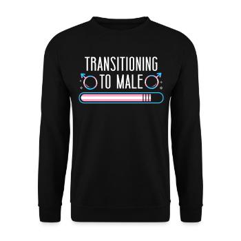 Transgender Trans LGBT Pride - Unisex Sweatshirt - black - Front - Alina (178cm) & Michal (187cm)