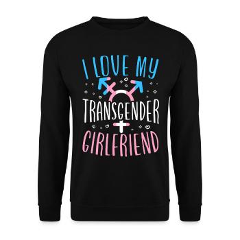 Transgender Trans LGBT Pride - Unisex Sweatshirt - black - Front - Alina (178cm) & Michal (187cm)