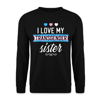 Fierté LGBT transgenre - Sweat-shirt Unisexe - noir - Devant - Alina (178cm) & Michal (187cm)