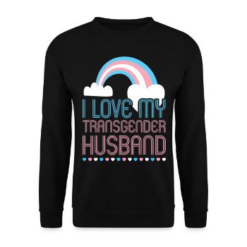Transgender Trans LGBT Pride - Unisex Sweatshirt - black - Front - Alina (178cm) & Michal (187cm)
