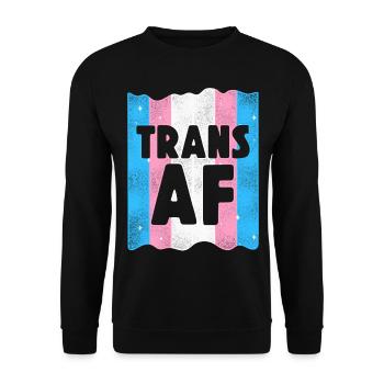 Transgender Trans LGBT Pride - Unisex Pullover - Schwarz - Vorne - Alina (178cm) & Michal (187cm)