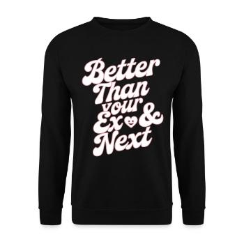 Better Than Your Ex & Next Breakup Single Party - Unisex Sweatshirt - black - Front - Alina (178cm) & Michal (187cm)