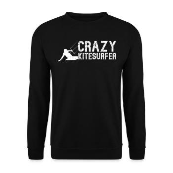 Kiteboarding - Crazy Kitesurfer - Unisex Pullover - Schwarz - Vorne - Alina (178cm) & Michal (187cm)