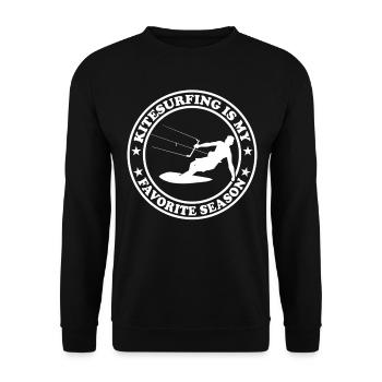 Le kitesurf est ma saison préférée - Kitesurfer - Sweat-shirt Unisexe - noir - Devant - Alina (178cm) & Michal (187cm)