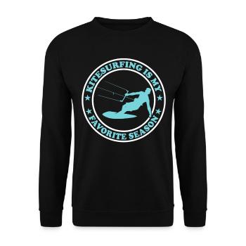Le kitesurf est ma saison préférée - Kiteboard - Sweat-shirt Unisexe - noir - Devant - Alina (178cm) & Michal (187cm)